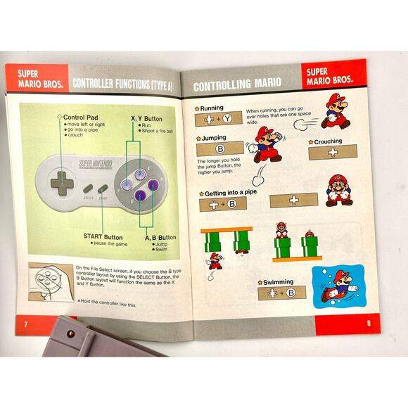 Super Mario All Stars SNES Authenic Game cartridge +Instructions Manual TESTED - Picture 2 of 10